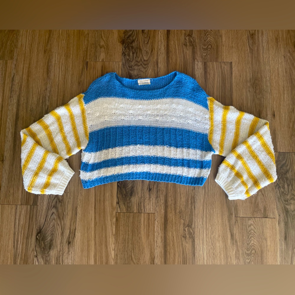 Urban Outfitters striped, cropped knit sweater